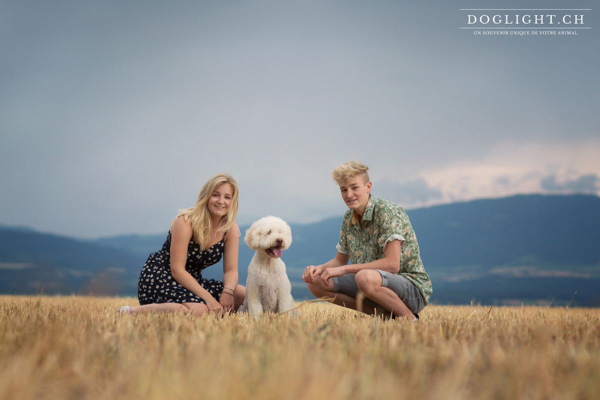 Shooting famille Labradoodle de Nyon Suisse