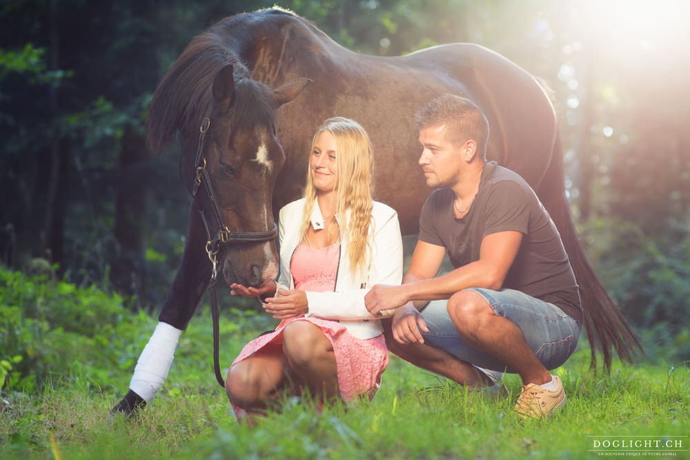 Photo couple avec un cheval Echallens