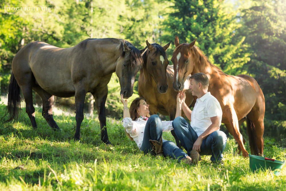 Photographe famille chevaux en Valais